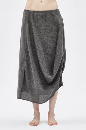 DRAPE WOOL SKIRT
