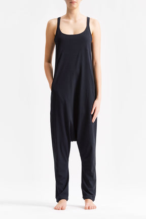 DROP CROTCH COTTON ROMPER
