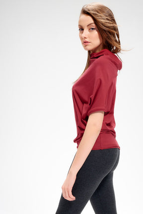OVERSIZED SHORT SLEEVED BAT TOP