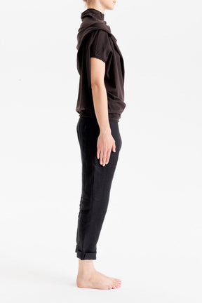 OVERSIZED ASYMMETRICAL SHORT SLEEVED TOP