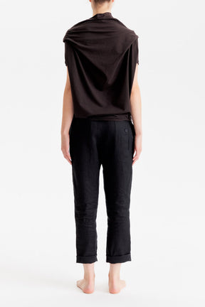 OVERSIZED ASYMMETRICAL SHORT SLEEVED TOP
