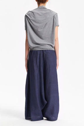 OVERSIZED ASYMMETRICAL SHORT SLEEVED TOP
