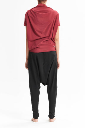 OVERSIZED ASYMMETRICAL SHORT SLEEVED TOP