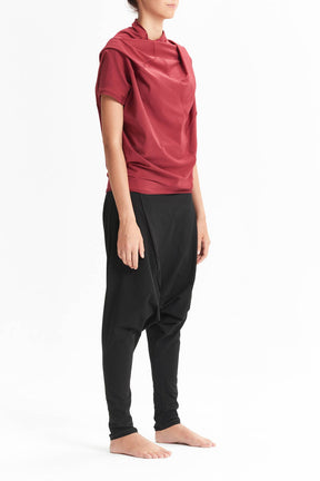 OVERSIZED ASYMMETRICAL SHORT SLEEVED TOP