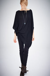 OVERSIZED BROWN-GRAY TWISTED TOP