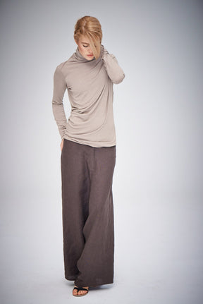 DRAPED TURTLENECK TOP