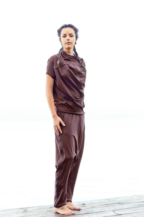 OVERSIZED ASYMMETRICAL SHORT SLEEVED TOP