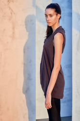 DRAPE COLLAR TANK TOP