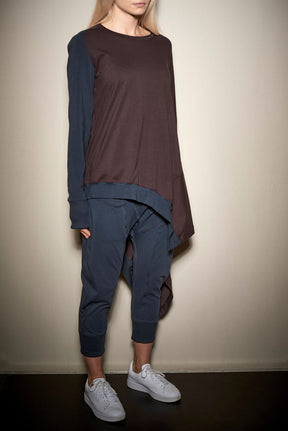 ASYMMETRICAL TUNIC TOP - TWO COLORS