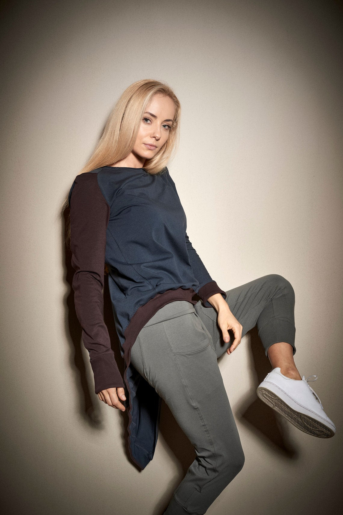 ASYMMETRICAL TUNIC TOP - TWO COLOURS