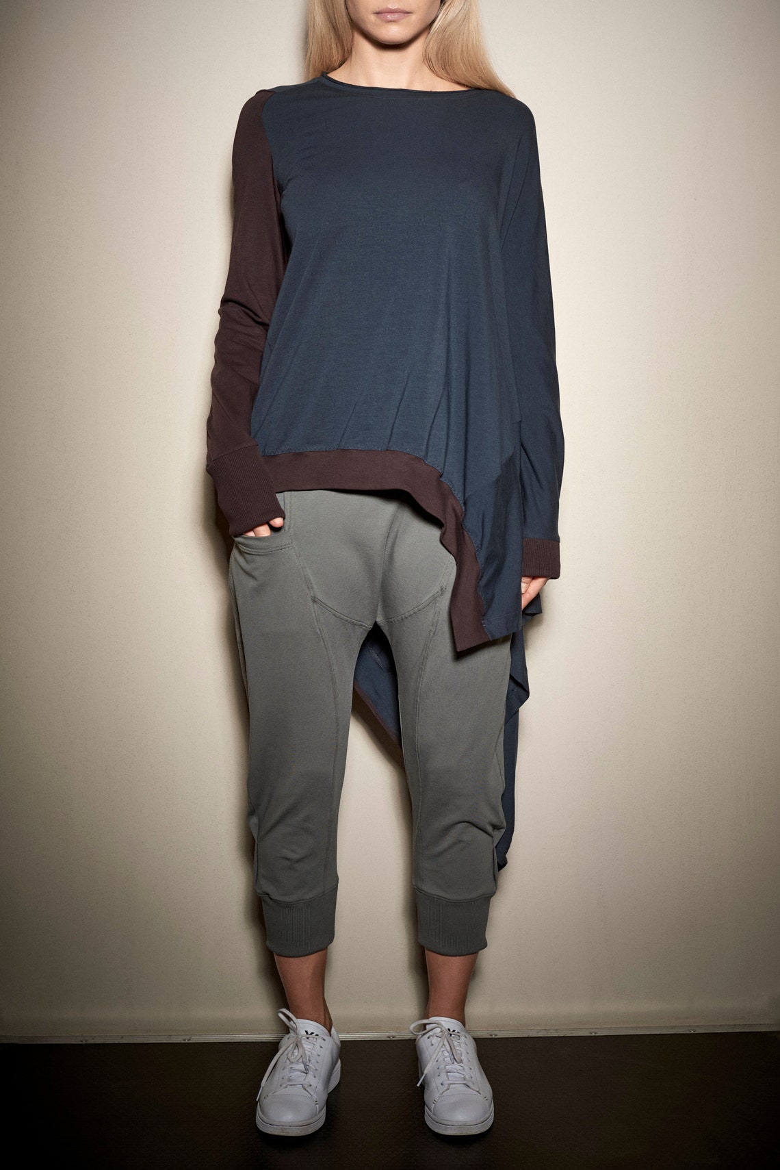 ASYMMETRICAL TUNIC TOP - TWO COLOURS