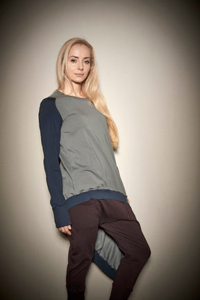 ASYMMETRICAL TUNIC TOP - TWO COLORS
