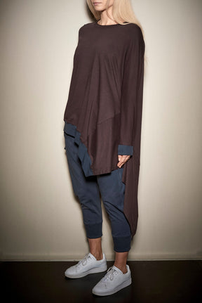 ASYMMETRICAL TUNIC TOP - TWO COLORS