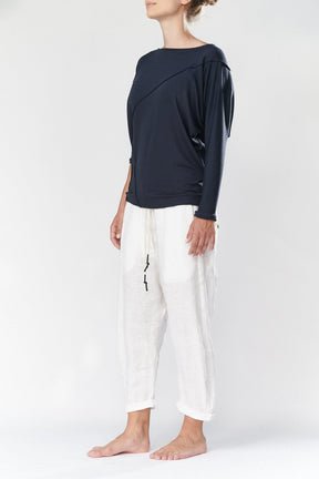 ASYMMETRICAL REVERSIBLE BOATNECK TOP