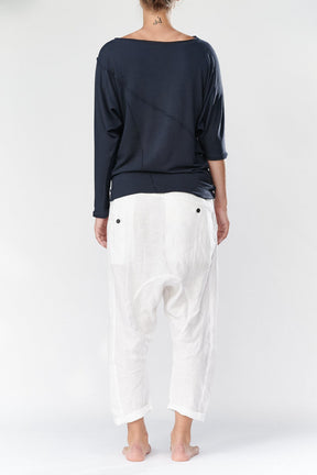 ASYMMETRICAL REVERSIBLE BOATNECK TOP