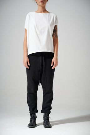 ASYMMETRICAL SHORT SLEEVED OVERSIZED TOP