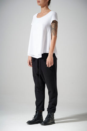 DOUBLE LAYERED LOOSE WHITE TOP