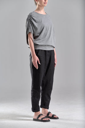 DRAPED SHOULDER LOOSE TOP