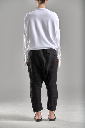 DRAPED SHOULDER LONG SLEEVED LOOSE TOP