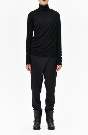 DRAPED TURTLENECK TOP