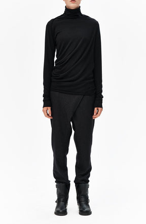 DRAPED TURTLENECK TOP