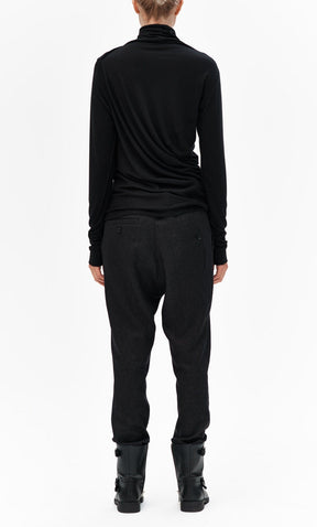 DRAPED TURTLENECK TOP