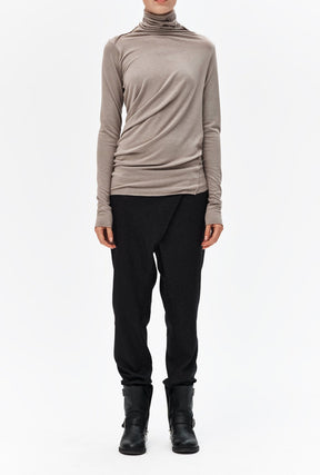 DRAPED TURTLENECK TOP
