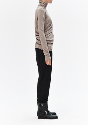 DRAPED TURTLENECK TOP