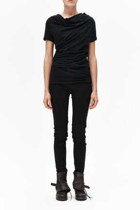 CASUAL DRAPE SHORT SLEEVED TOP