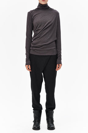 DRAPED TURTLENECK TOP
