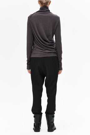 DRAPED TURTLENECK TOP