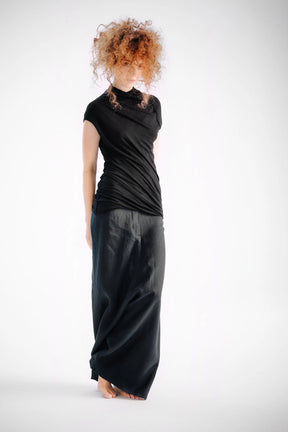 TWISTED CAP SLEEVED BLOUSE