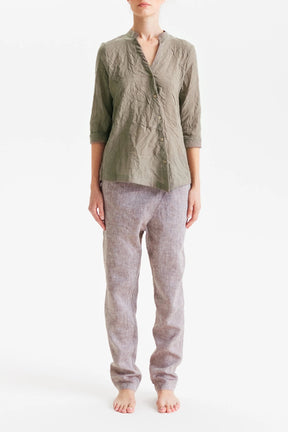 BUTTON-DOWN ASYMMETRICAL SHIRT