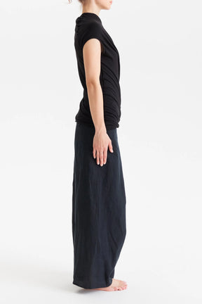 TWISTED CAP SLEEVED BLOUSE