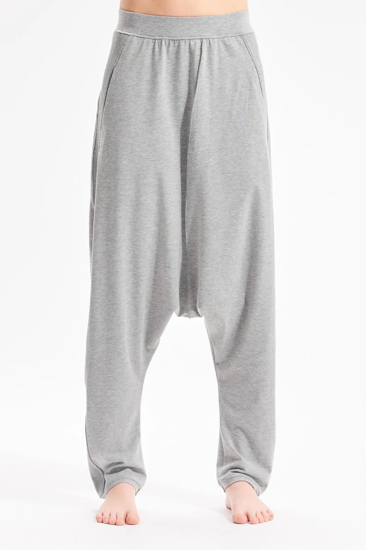 DROPPED CROTCH CASUAL COTTON PANTS