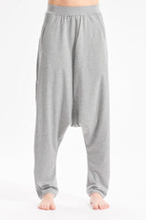 DROPPED CROTCH CASUAL COTTON PANTS