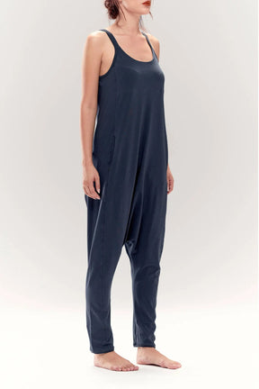 DROP CROTCH COTTON ROMPER