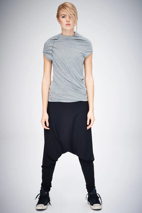 TWISTED CAP SLEEVED BLOUSE