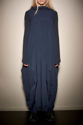 LONG SLEEVED DISTORTED MAXI DRESS