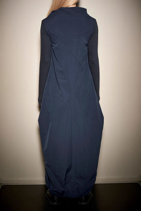LONG SLEEVED DISTORTED MAXI DRESS