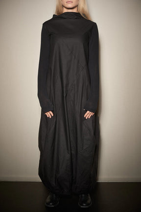 LONG SLEEVED DISTORTED MAXI DRESS