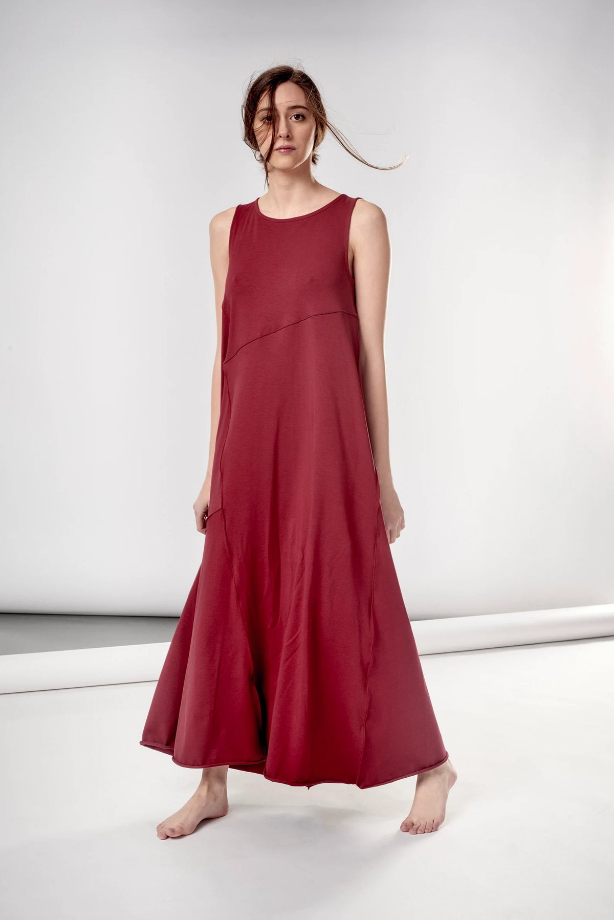 BLACK COTTON MAXI DRESS
