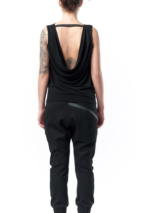 OPEN BACK DRAPE TANK TOP