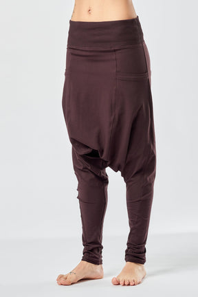 LOOSE HAREM COTTON PANTS WITH POCKETS
