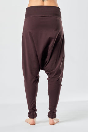LOOSE HAREM COTTON PANTS WITH POCKETS