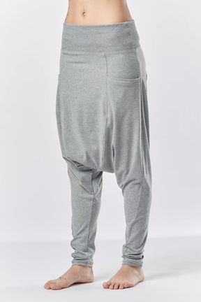 LOOSE HAREM COTTON PANTS WITH POCKETS