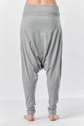LOOSE HAREM COTTON PANTS WITH POCKETS