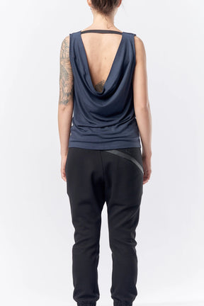 OPEN BACK DRAPE TANK TOP