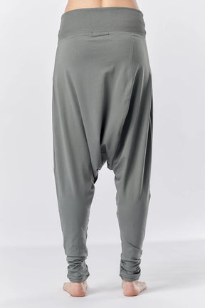 LOOSE HAREM COTTON PANTS WITH POCKETS