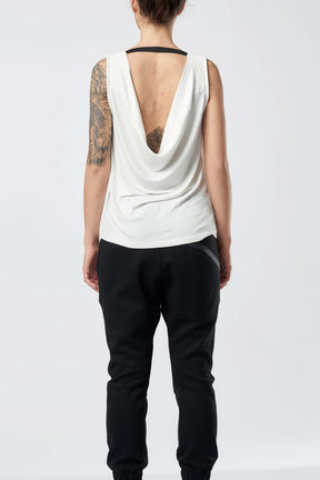OPEN BACK DRAPE TANK TOP